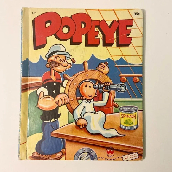 Vintage Lot of 5 Wonder Books Popeye Black Beauty  Peter Cottontail Dinosaur - Picture 3 of 16